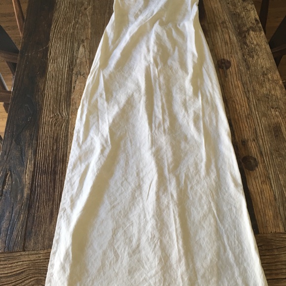 Theory strapless white dress wide side slits - Picture 2 of 7